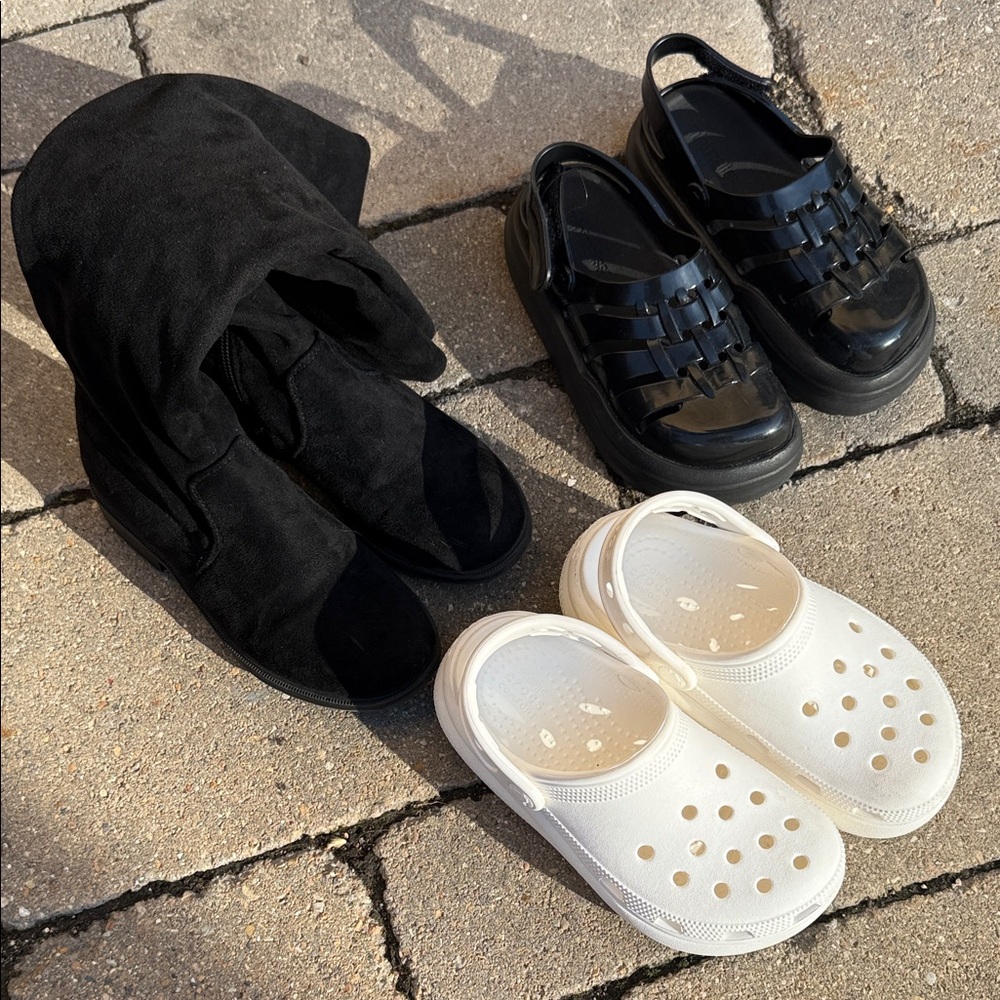 End the Year in Style! Mini Melissa, CROCS, Knee-High Suede Boots